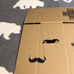 Mustache necklace and ring set